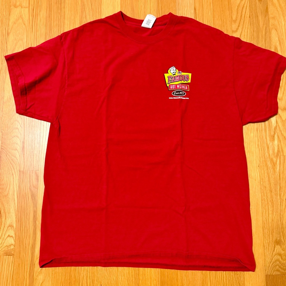 The Famous Hot Weiner Gildan Red Short Sleeve Tee